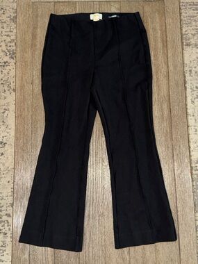 MAEVE The Margot Kick Flare Cropped Pants Black